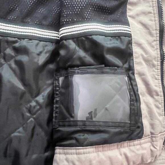 GAP Men’s Medium Padded Nylon Jacket Hooded Full Zip Taupe Outdoor Coat - Picture 11 of 11